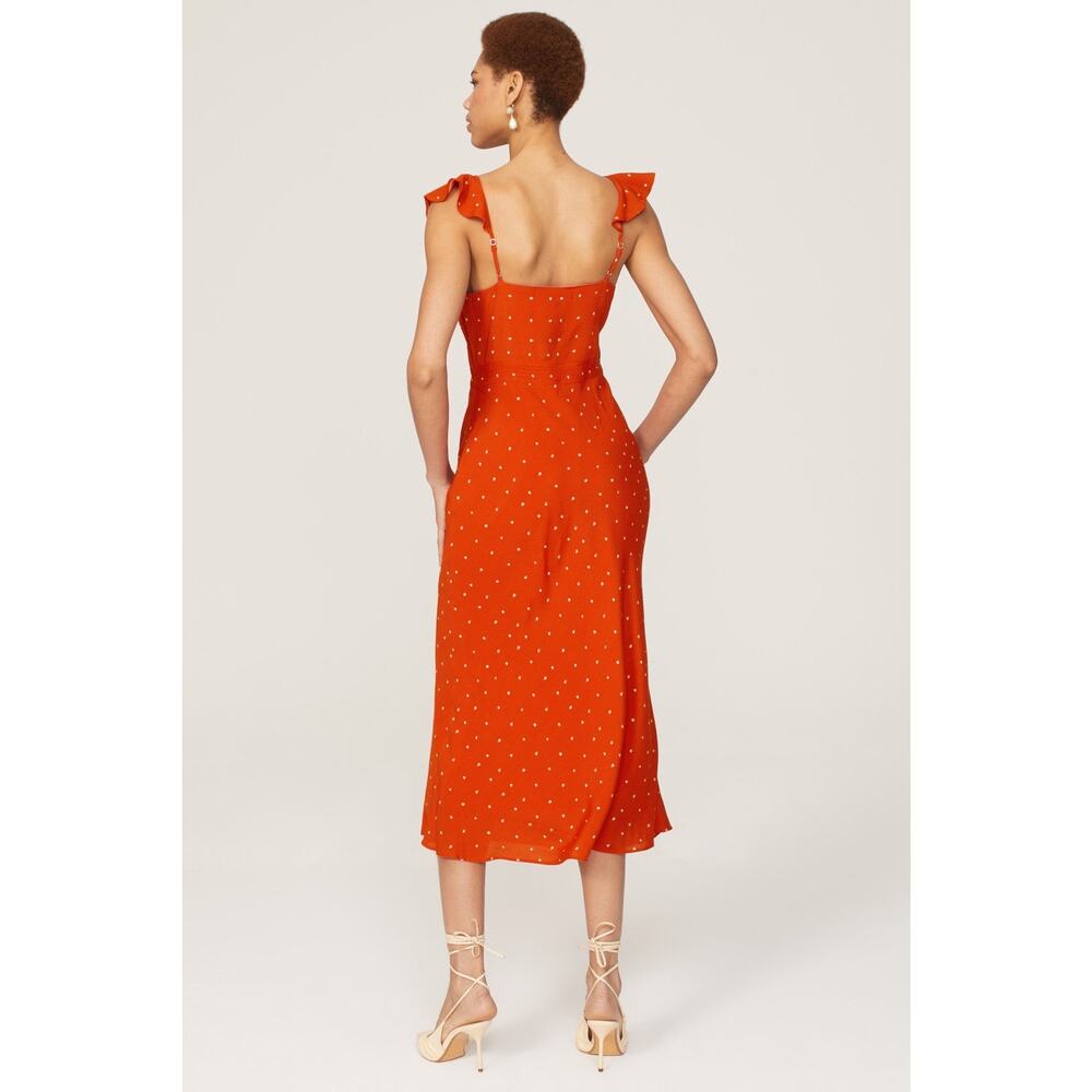 Jason Wu Collective Red Polka Dot Flutter Sleeve … - image 2